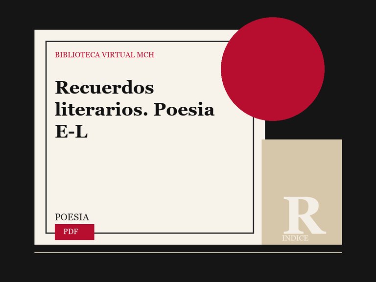 Portada de Recuerdos literarios. Poesia E-L